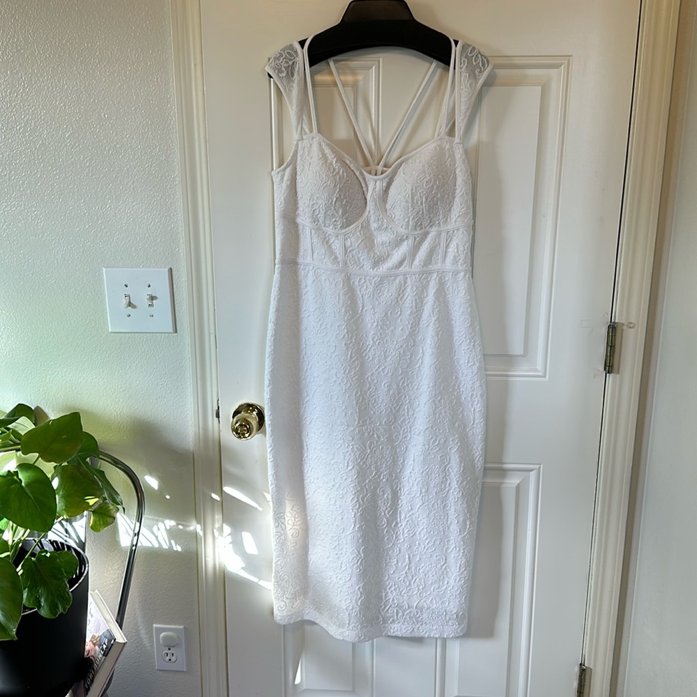Anthropologie bodycon white dress - Large